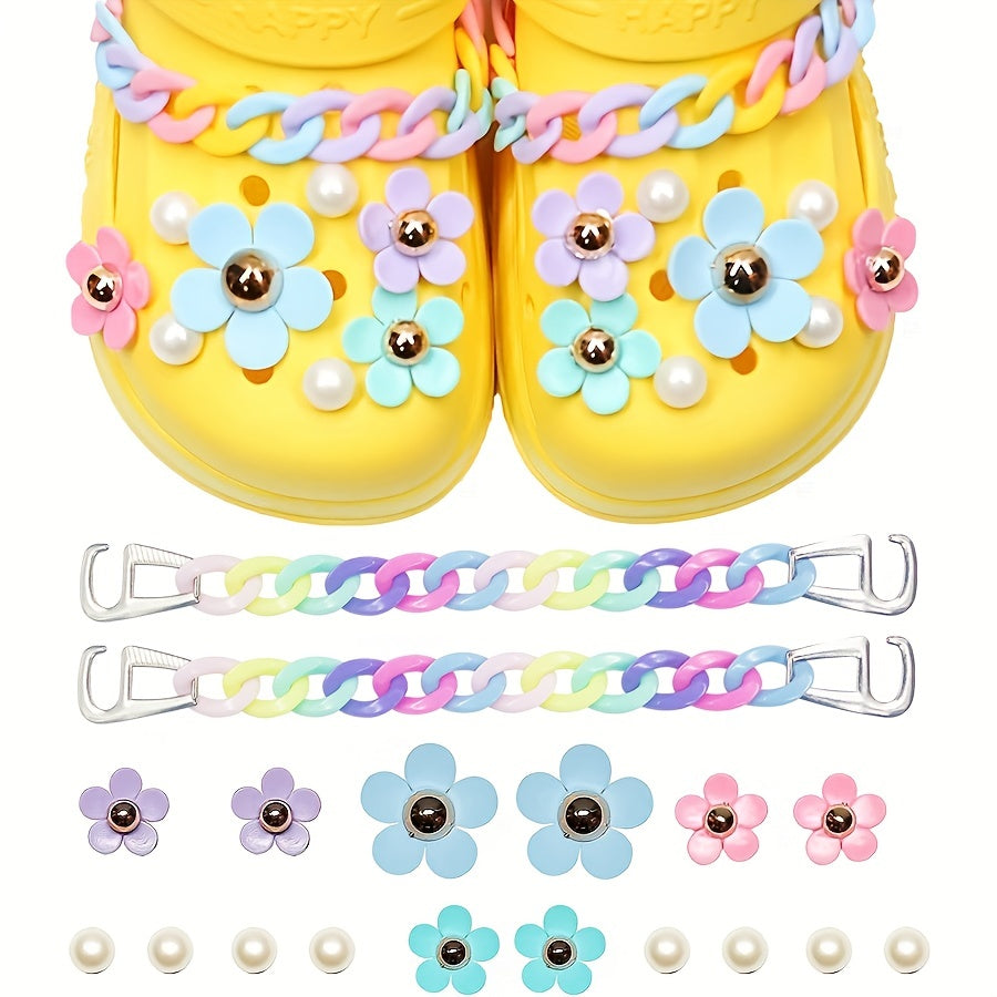 18pcs Flower Shoe Charms DIY Pins for Shoes