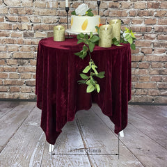 Round Velvet Tablecloth Table Cover For Weddings Parties Baby Showers And Events