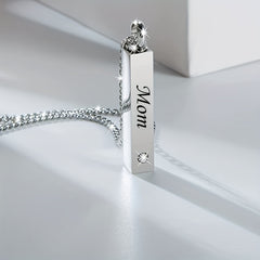 Pet Memorial Necklace Stainless Steel Crystal Pendant Cremation Urn