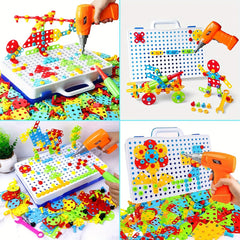 223pcs Screw Building Blocks Toy Set with Toolbox