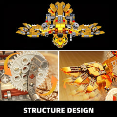 606pcs Owl Building Blocks Toy Mechanical Turnable Puzzle ABS Set