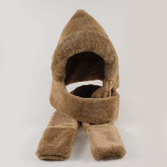 Winter Hats Scarves Gloves Warm Plush Three-piece Suit Valentine