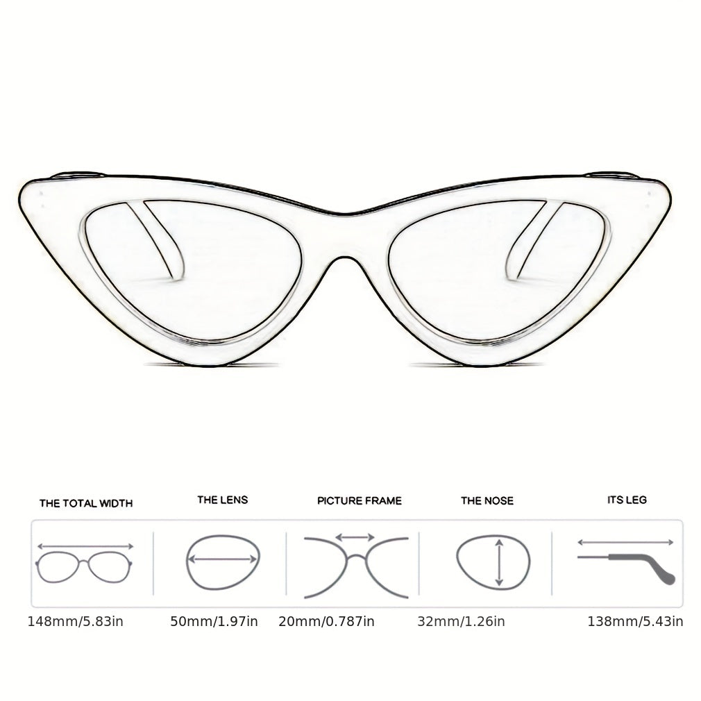 Cat Eye Sunglasses For Women Men Casual Glasses UV400