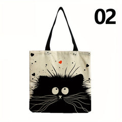 Cat Pattern Tote Bag - Travel and Work Essential