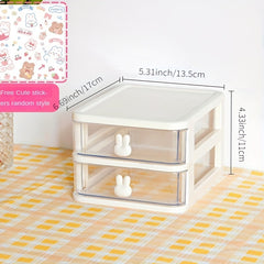 Kids Hair Accessory Storage Box with 3 Layers