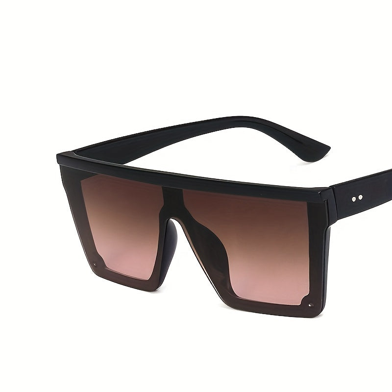 Large Square Metal Hinged Sunglasses