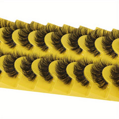 10 Pairs 3D Faux Mink Lashes Soft Wispy Volume Natural False Eyelashes