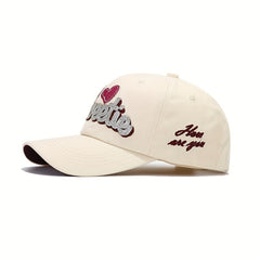 Y2K SWEET Patch Baseball Cap Cartoon Heart Sunshade Dad Hat