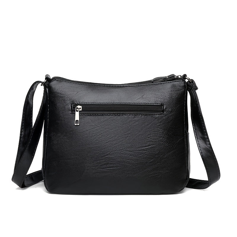 Flower Pattern Crossbody Bag Zipper Shoulder Bag