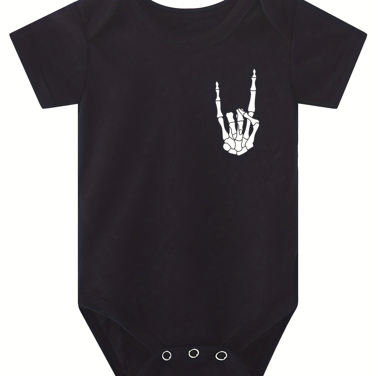 Funny Skull Hand Baby Romper Short Sleeve Bodysuit