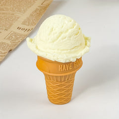 PVC Ice Cream Cone & Ball Set Assorted Flavors Toppings