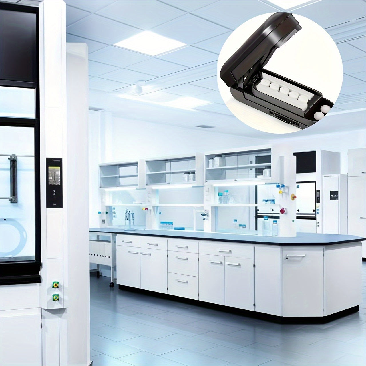 Pill Cutter Adjustable Dispenser For Multiple Tablets