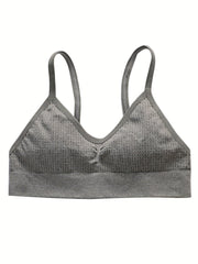 Solid Wireless Bra Comfy & Stretch Intimates Women's Lingerie