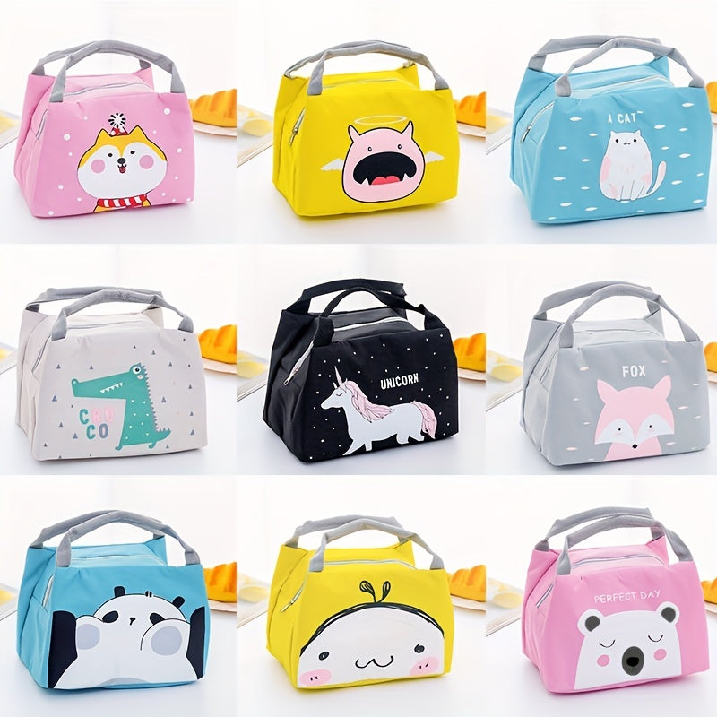 Cartoon Animal Lunch Tote Bag Insulated Cooler Bags For Teenage