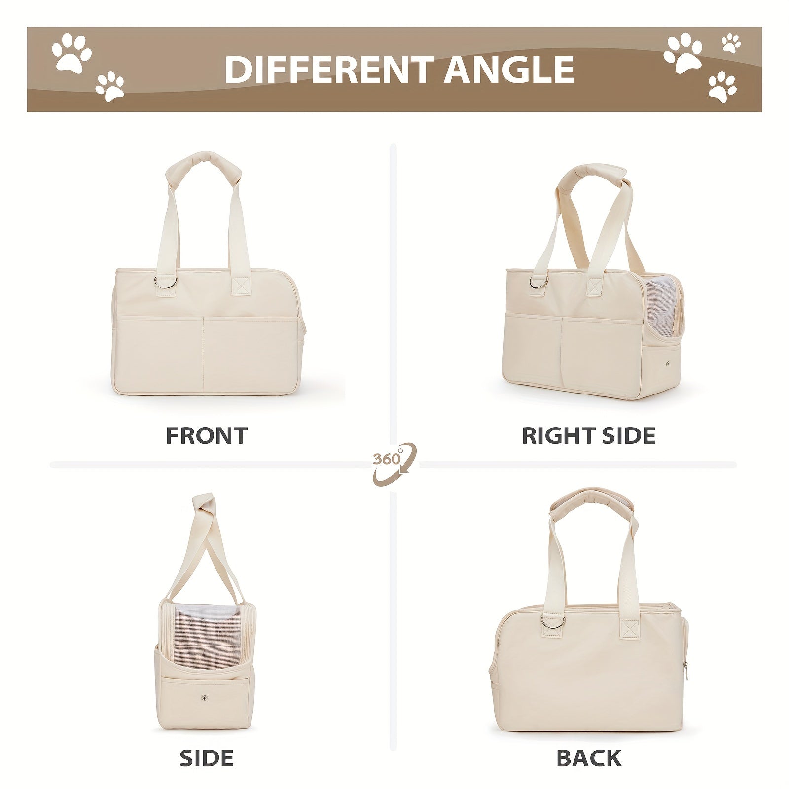 Small Dog Carrier with Pockets & Mesh