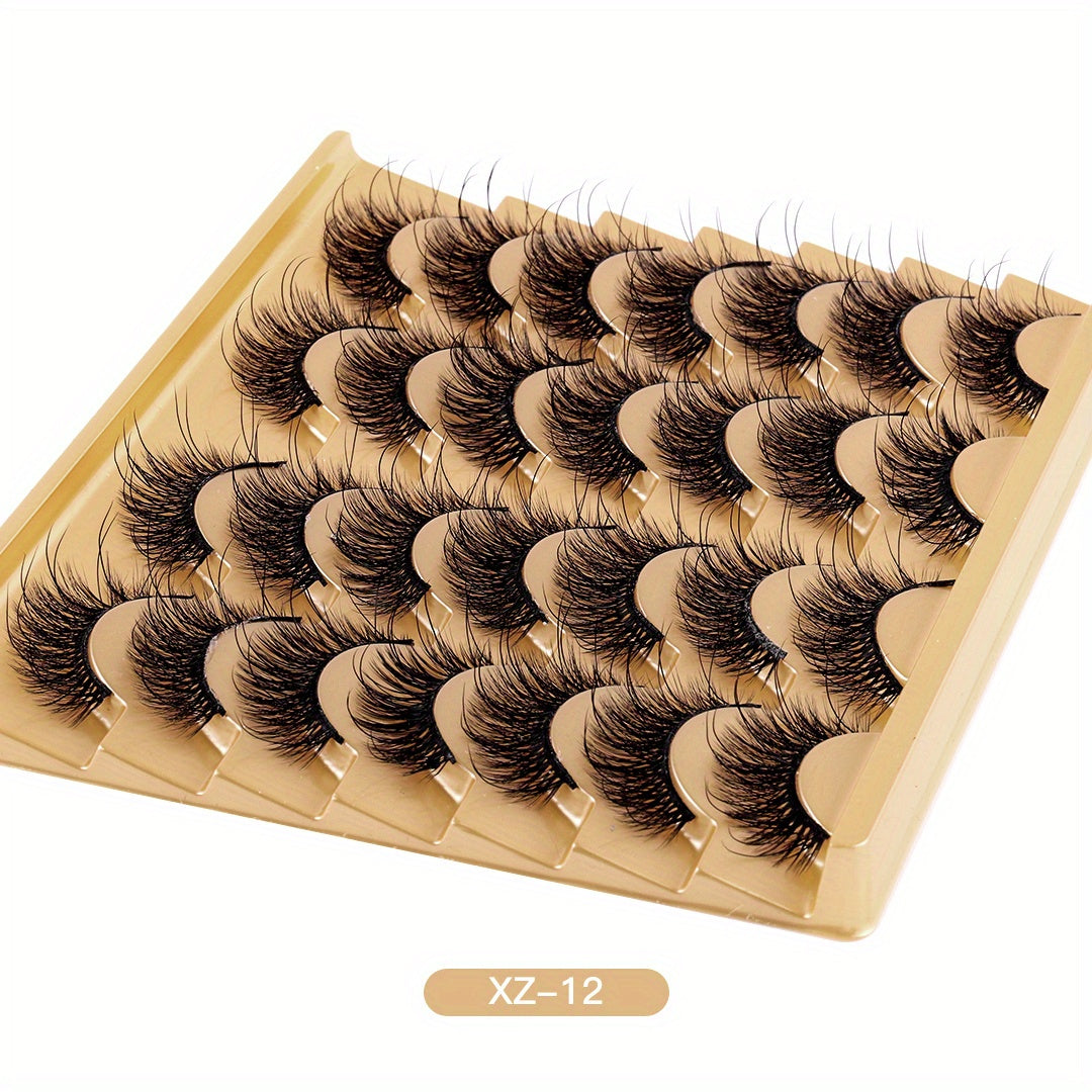 14 Pairs Curling False Eyelashes 8D Three-dimensional Fairy Style