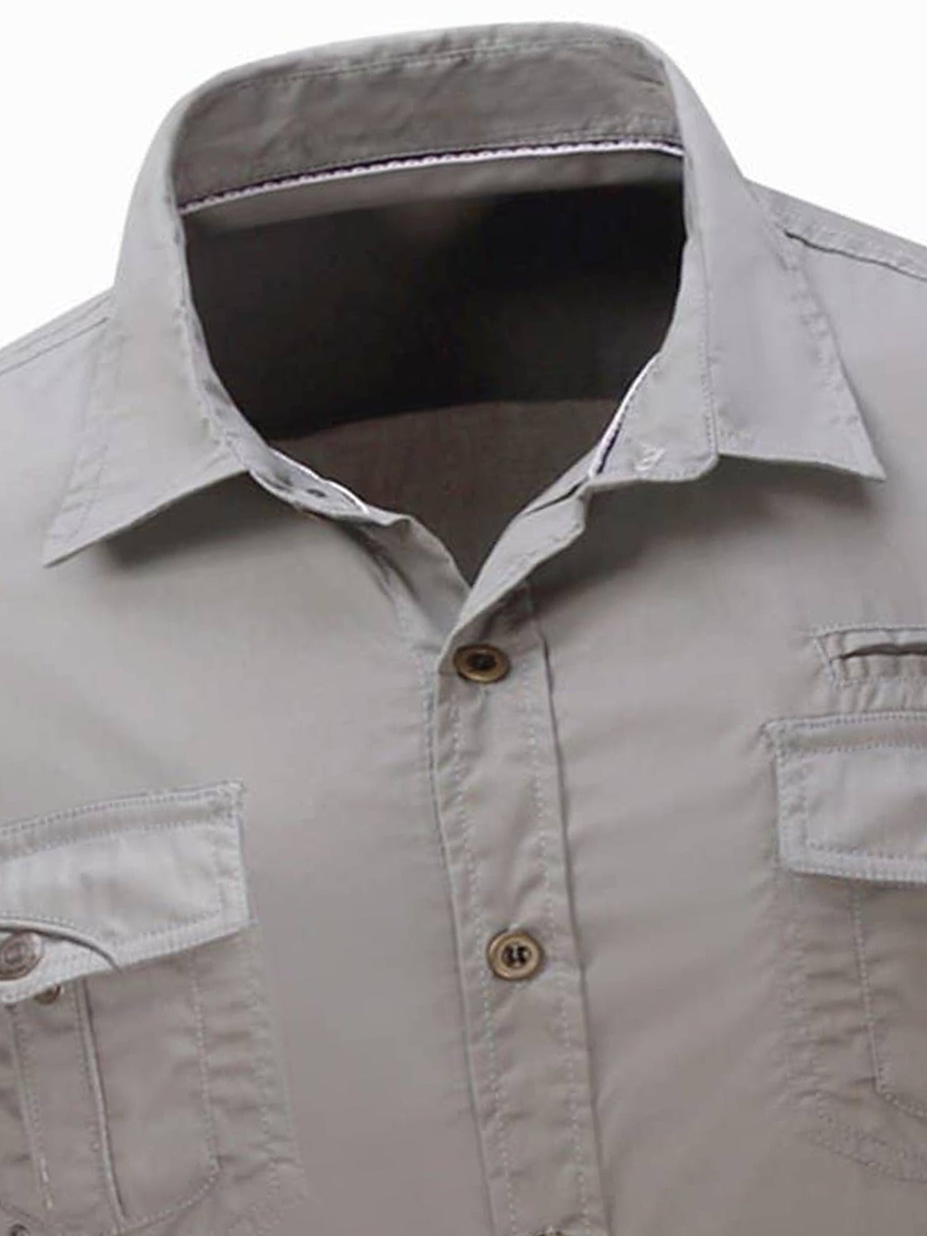 Men s Solid Casual Button Down Shirts - One Size Smaller