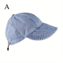 Adjustable Denim Sun Hat UV Protection Bucket Hats for Women