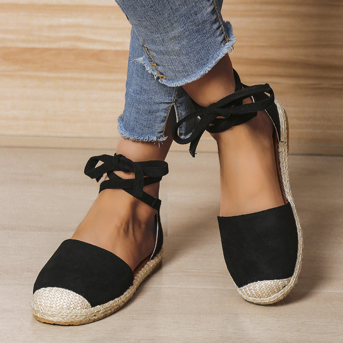 Women's Colorblock Flat Shoes Closed Toe Lightweight Round Toe Casual Sandals
