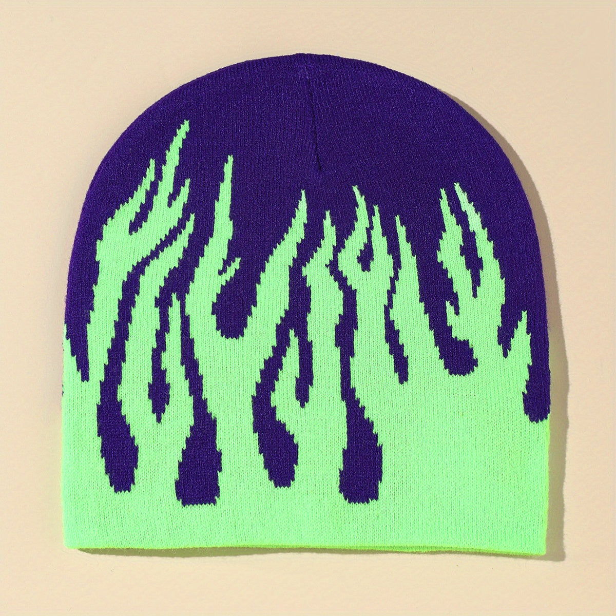 Flame Knit Beanie for Men