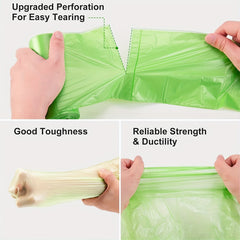 Eco Friendly Disposable Garbage Bags Grass Green Thickened - 120pcs