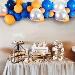 Orange & Basketball Arch Wreath Set - Space Themed Balloon Set