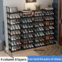 3 Row Shoe Rack Space Saving Easy Assembly