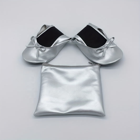 Women's Bowknot Ballet Flats Soft Sole Dance Shoes