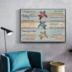 Sea Turtle Graffiti Board Canvas Poster Prints for Home Wall Decoration