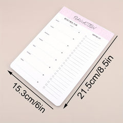52 Sheets Tearable Meal Planner Office Schedule Book Message Notepad