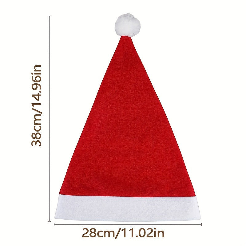6pcs Christmas Santa Hats for Adults at Parties