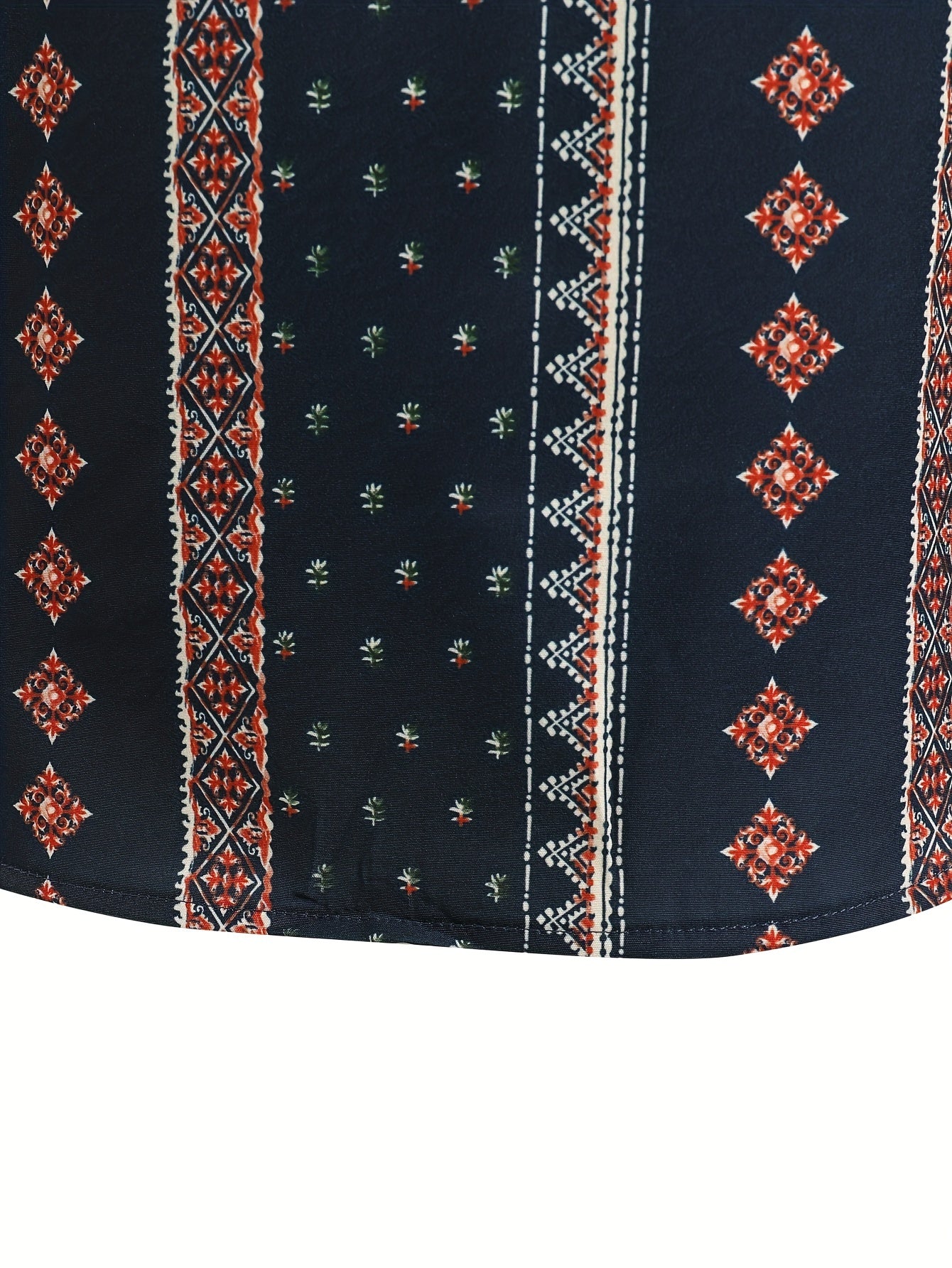 Men's Hawaiian Vintage Striped Shirt Button Up Short Sleeve Shirt