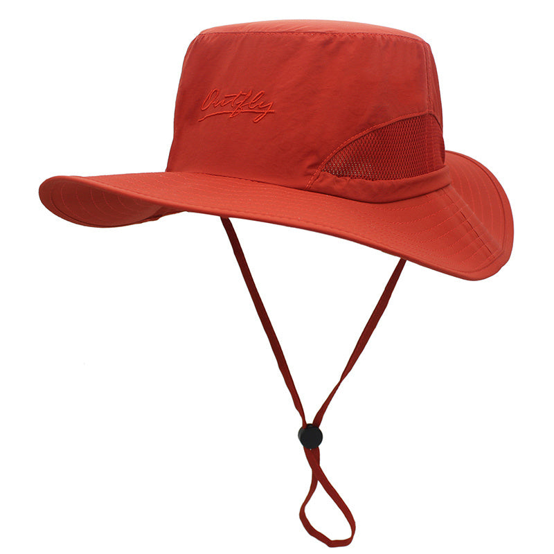 Men's Fisherman Hat Adjustable Wide Brim Sunshade Outdoor Hat