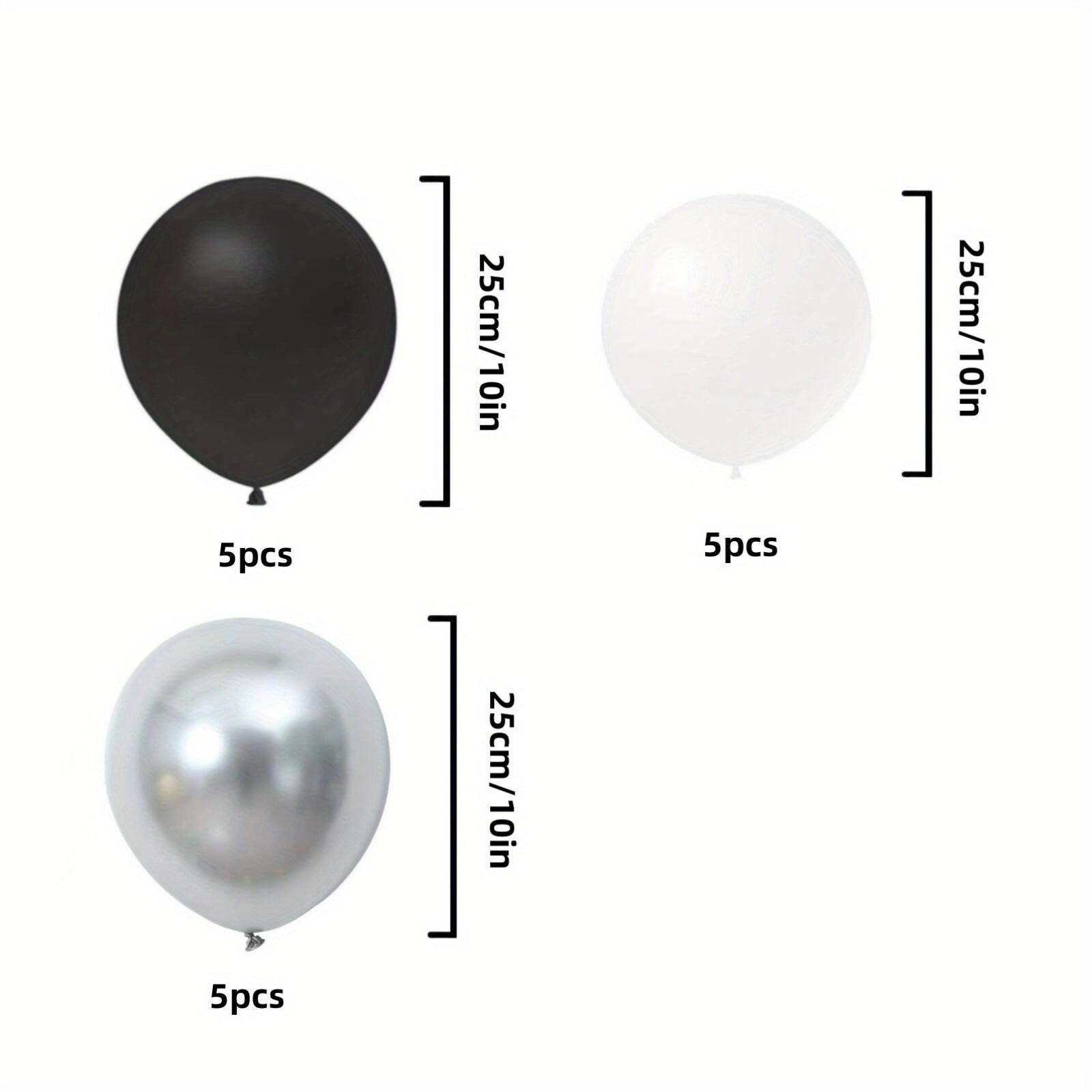 15pcs Silvery Balloons for Party Decorations