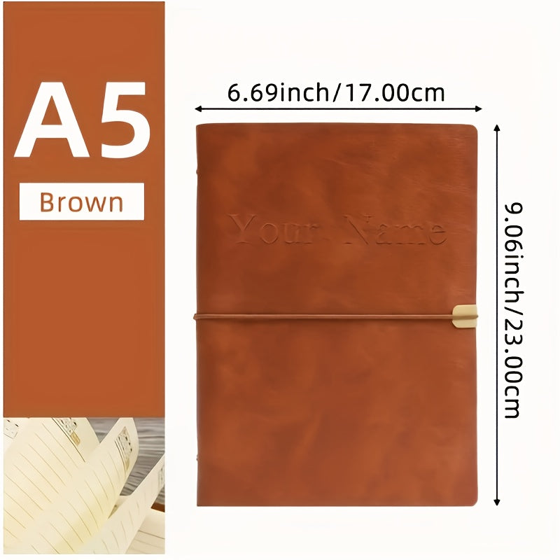 Customized Engraved A5 Faux Leather Notebook