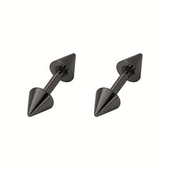 Stainless Steel Cone Earrings Double Pointed Piercing Jewelry