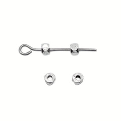100pcs 3mm Silver Hexagonal Beads DIY Bracelet Jewelry Accessories