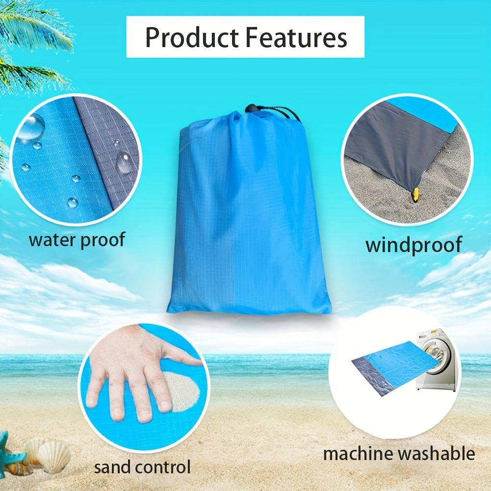 Large Beach Blanket Sandproof Lightweight Mat for 3-5 Adults