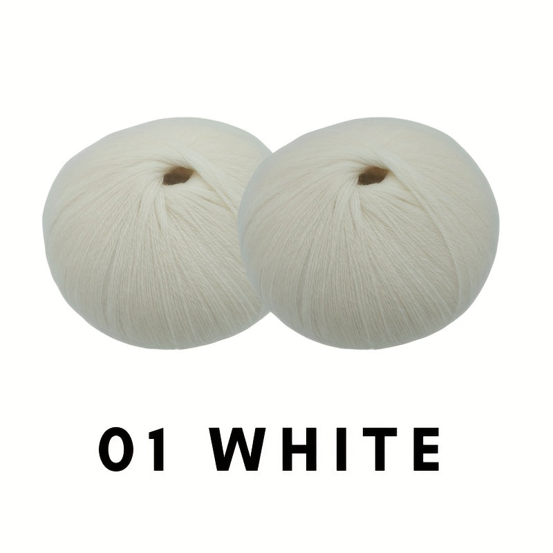 2pcs Fine Wool Thread For Crocheting Knitting T shirts Shawls Scarves