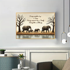 Elephant Themed Diamond Painting Art Kit for Adults