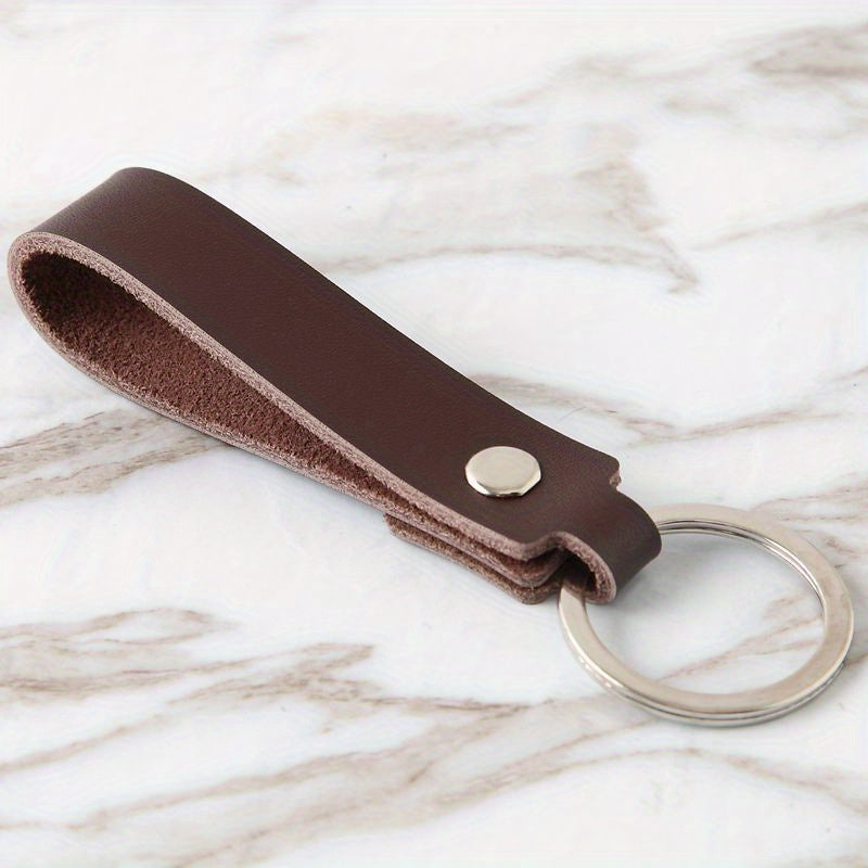 Leather Car Keychain Motorcycle Retro Key Fob Chain Pendant Women