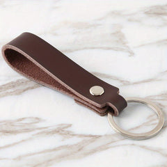 Leather Car Keychain Motorcycle Retro Key Fob Chain Pendant Women