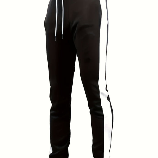 Patchwork Vertical Block Men's Drawstring Sweatpants