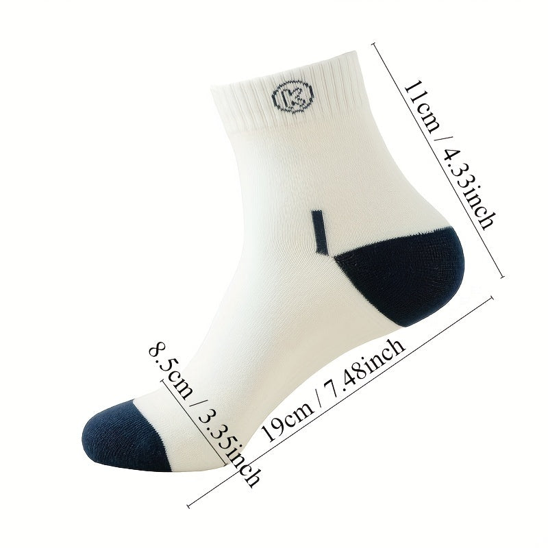 5 Pairs Men's Cotton Deodorant Sports Socks