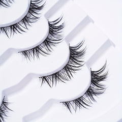 Japanese Style Fox Eye False Eyelashes Wispy Crisscross Manga Lashes
