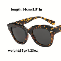 Square Tortoiseshell Frame Sunglasses Polarized UV400