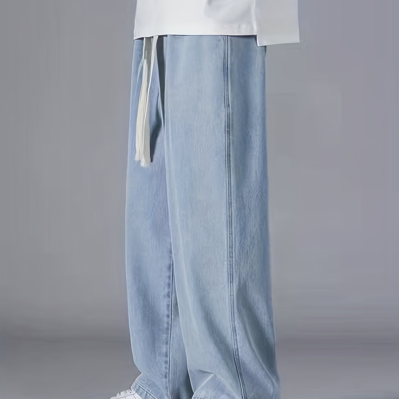 Men's Loose Fit Cotton Jeans for Spring Summer