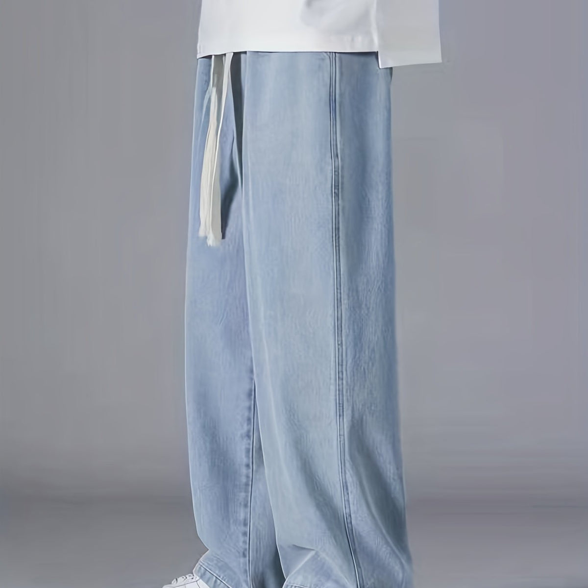 Men's Loose Fit Cotton Jeans for Spring Summer