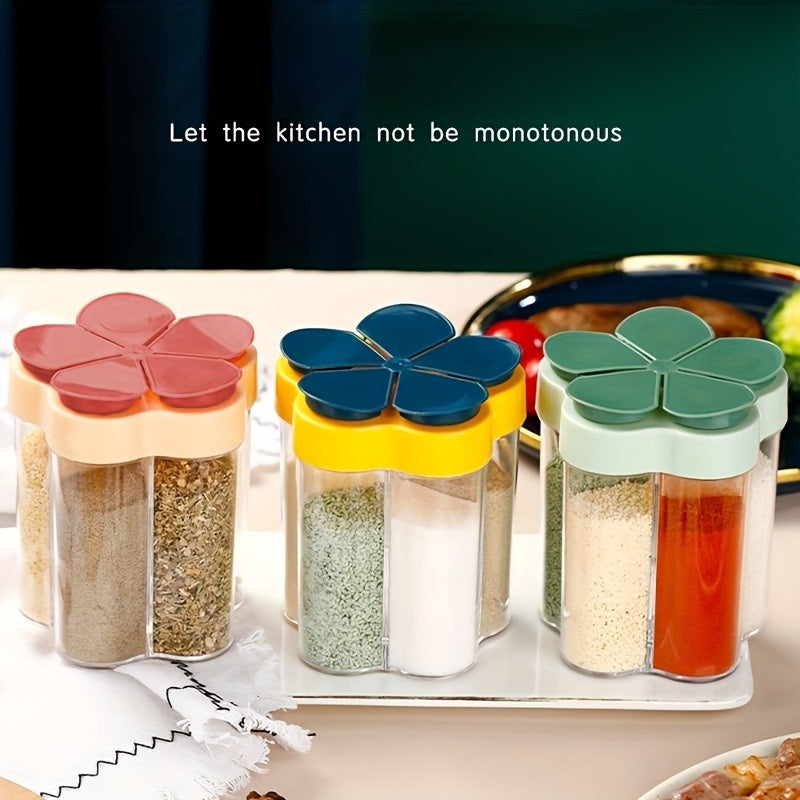 5 in 1 Kitchen Seasoning Shaker Portable Bottle with Lid