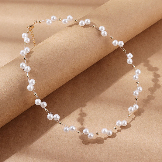 Vintage Pearl Necklace Stylish Necklace Women's Jewelry